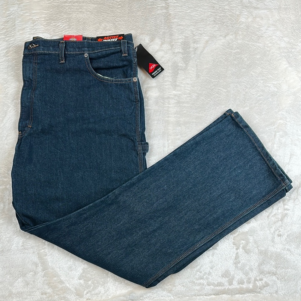 Dickies Flex Men's Deep Blue Relaxed Fit Jeans Men's 42x32 Lycra Tough Fabric